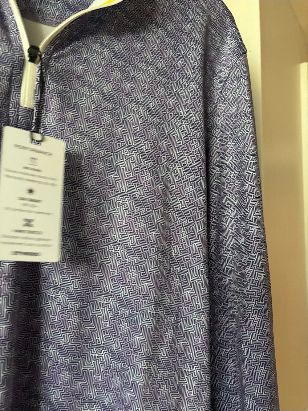 Men's Golf Heathered Lavender Quarter-Zip Pullover
